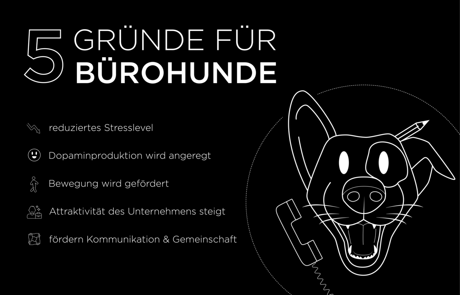 Fünf Gründe für Bürohunde