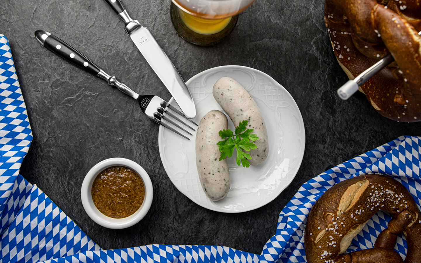 Bavarian white sausage breakfast