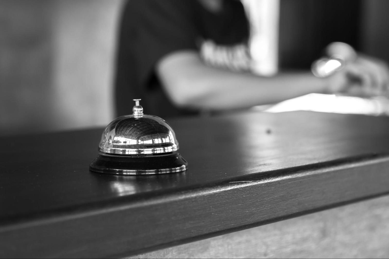 Counter bell in a hotel